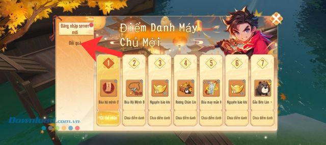 Nhấn vào mục Đổi quà