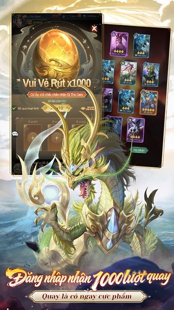 Tặng 1000 lượt triệu hồi miễn phí