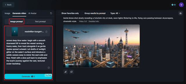 Hãy viết mô tả có bao gồm chuyển động và chuyển cảnh máy quay