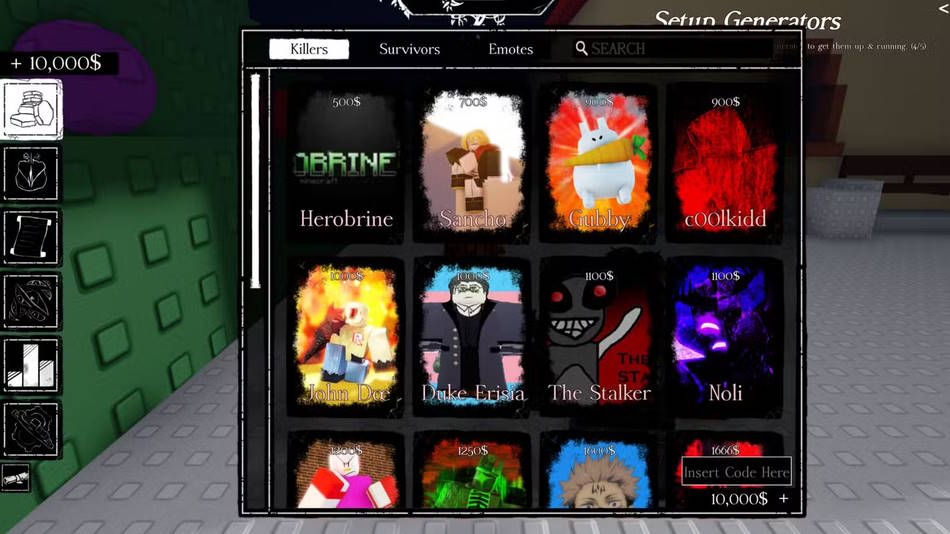 Cửa sổ nhập code trong Mistaken