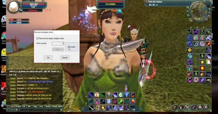 Ứng dụng GS Auto Clicker trong game