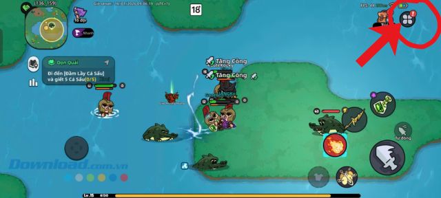 Ấn vào biểu tượng Menu