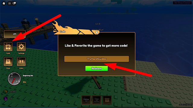 Cách nhập code Heavyweight Fishing