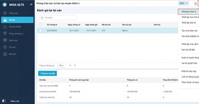 Tra cứu, thống kê tài sản toàn tỉnh/thành phố nhanh chóng và chính xác