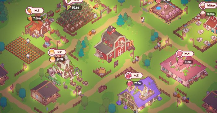 Animal Farm: My Idle Cat TownGame mô phỏng xây dựng thị trấn mèo