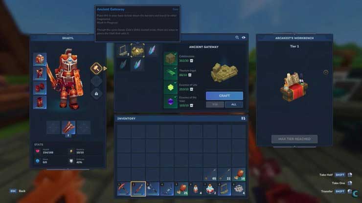 Bàn chế tạo trong game Hytale