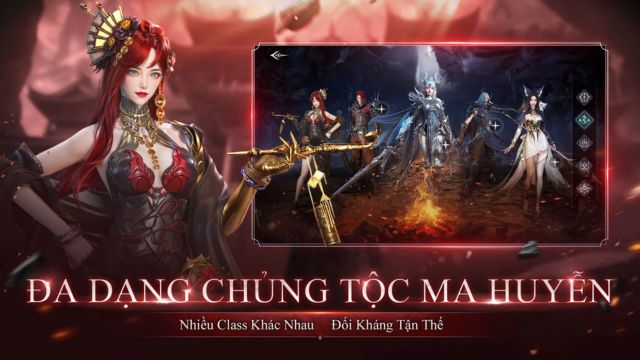 Đa dạng chủng tộc ma huyễn với nhiều class khác nhau