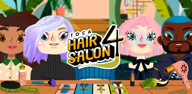 Toca Boca Hair Salon 4 là game mô phỏng làm tóc và trang điểm sáng tạo