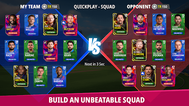 Chọn cầu thủ và xây dựng đội hình của bạn trong game World Cricket Championship 4