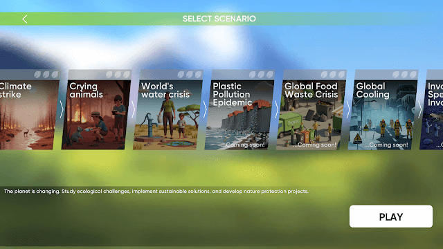 Người chơi có thể triển khai nhiều chương trình bảo vệ môi trường