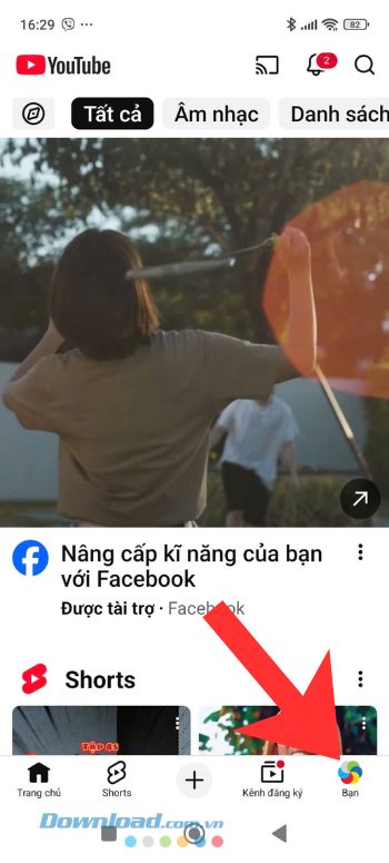 Nhấn vào ảnh Avatar