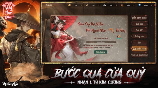 Bước qua cửa quỷ, nhận 1 tỷ kim cương