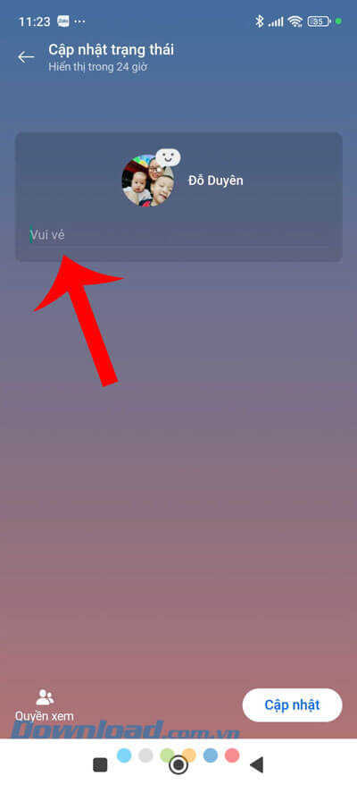 Viết caption cho bài trạng thái hoạt động