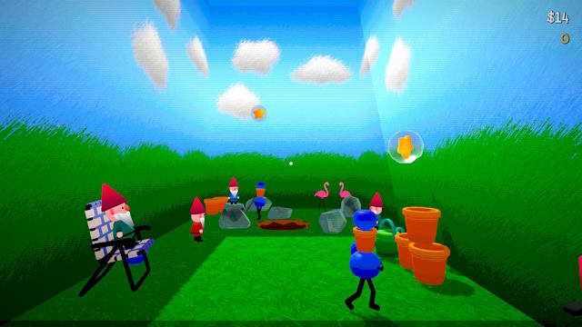 Bạn bị bao quanh bởi 4 bức tường mô phỏng môi trường làm vườn