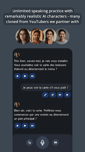 Luyện nói không giới hạn với các nhân vật AI trong Langua 