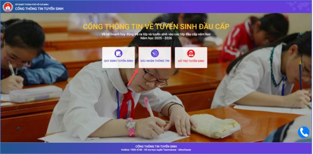Click chuột vào mục Xác nhận thông tin.
