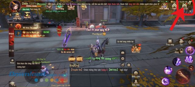 Nhấn vào mục Phúc Lợi