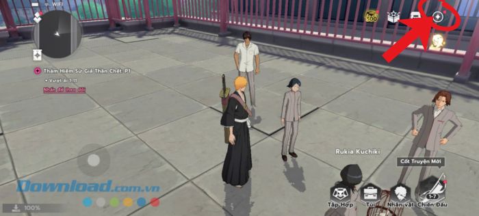 Ấn vào biểu tượng mục Menu