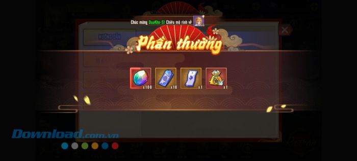 Nhấn vào màn hình, để nhận được những phần quà