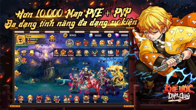 Hệ thống Map, hoạt động PvP, PvE đa dạng