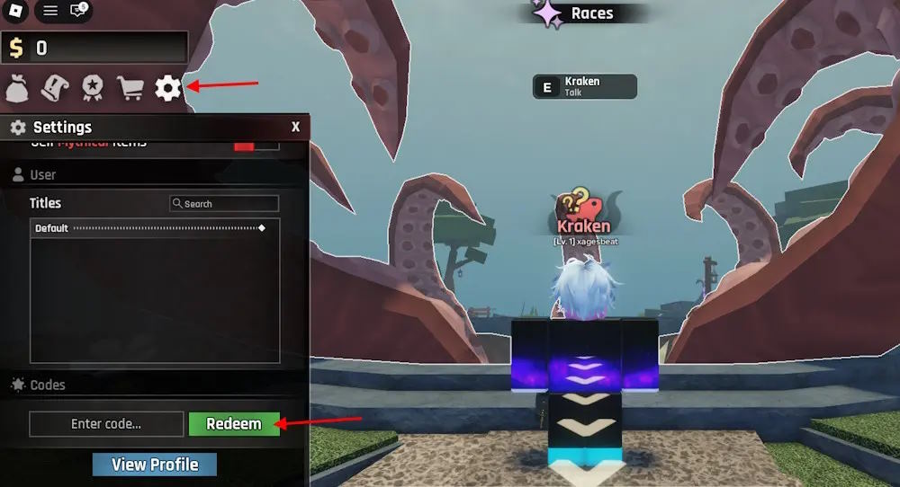 Màn hình đổi code Abyss