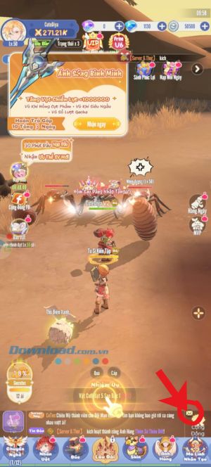 Ấn vào biểu tượng Hòm thư