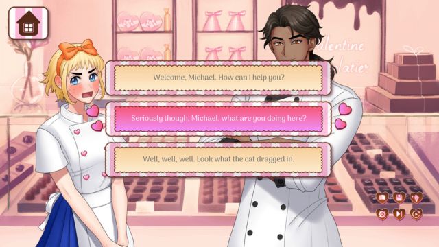 Lựa chọn của bạn sẽ dẫn tới nhiều kết thúc bất ngờ trong Sweet Valentine Chocolatier game