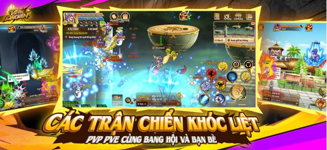 Tham gia vào các trận chiến khóc liệt, PvP, PvE cùng bang hội