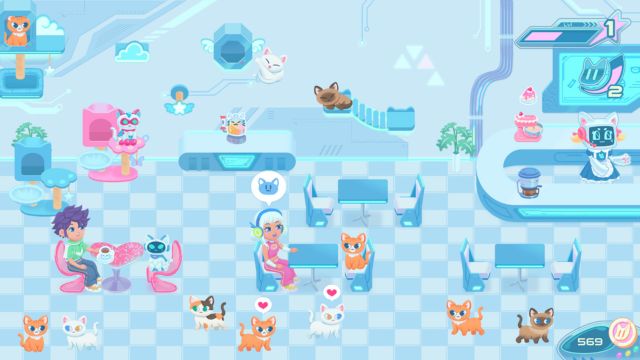 RoboCat Café là game mô phỏng quán cà phê mèo tương lai mang phong cách Y2K