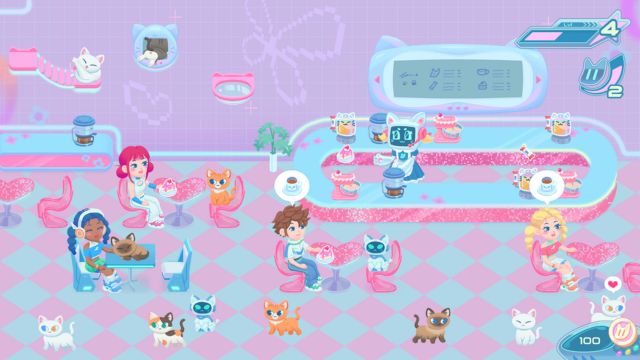 Mở khóa trang bị mới và phát triển nhà hàng mèo tương lai