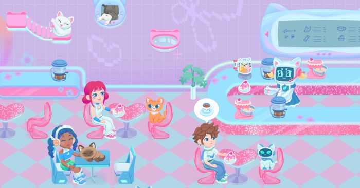 RoboCat CaféGame quản lý quán cà phê mèo tương lai