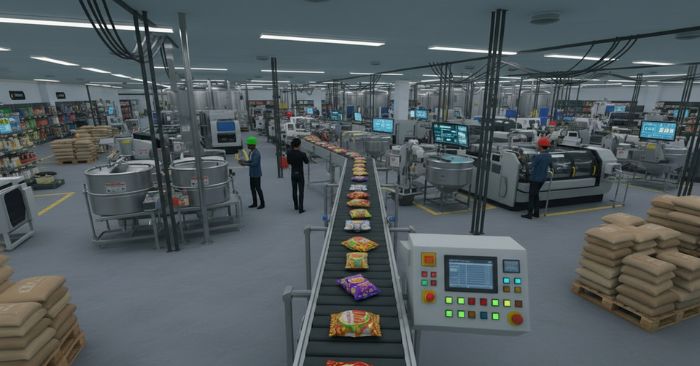 Food Factory Coop: Build, Cook, CraftGame quản lý nhà máy sản xuất thực phẩm