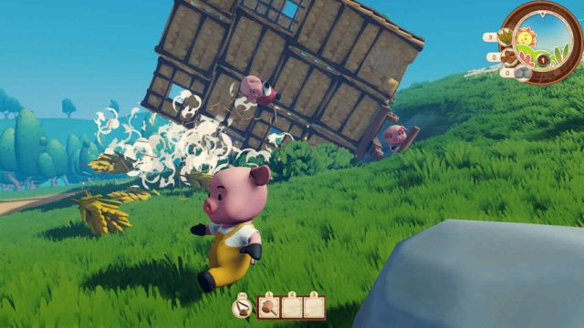 Lối chơi của Pigs and Wolf game dựa trên cơ chế vật lý thực cùng hiệu ứng phá hủy mãn nhãn