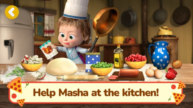 Cùng Masha và chú gấu làm pizza trong Masha and the Bear Pizza Maker