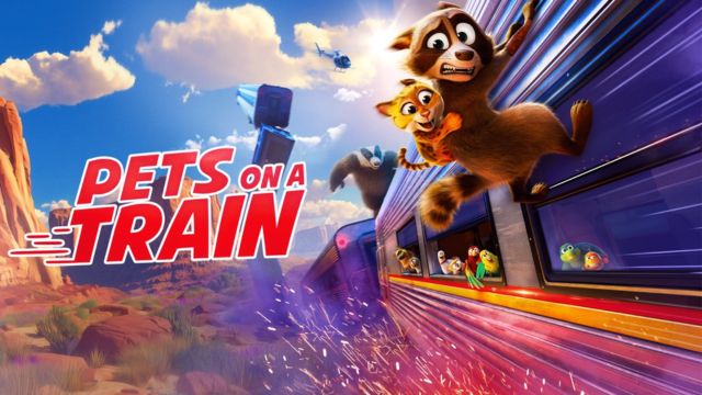 Poster phim hoạt hình Biệt đội thú cưng: Cuộc chiến trên đường ray - Pets on a Train 