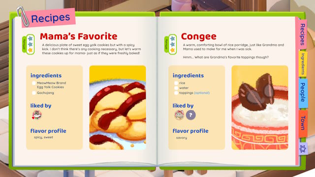 Thu thập manh mối và nguyên liệu cho công thức nấu ăn