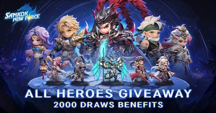 Samkok: New Force là game thẻ bài idle phong cách chibi, có các anh hùng Tam Quốc mạnh mẽ