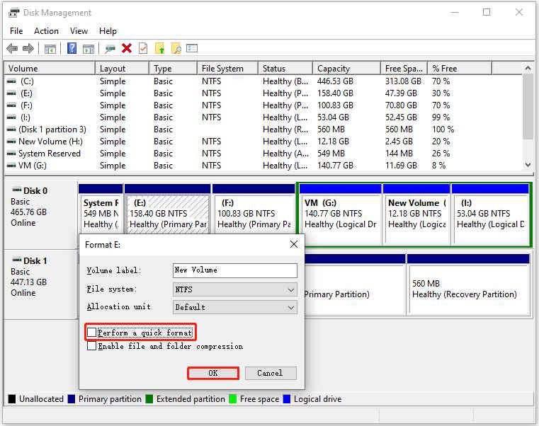 Format dữ liệu khi CrystalDiskInfo báo lỗi