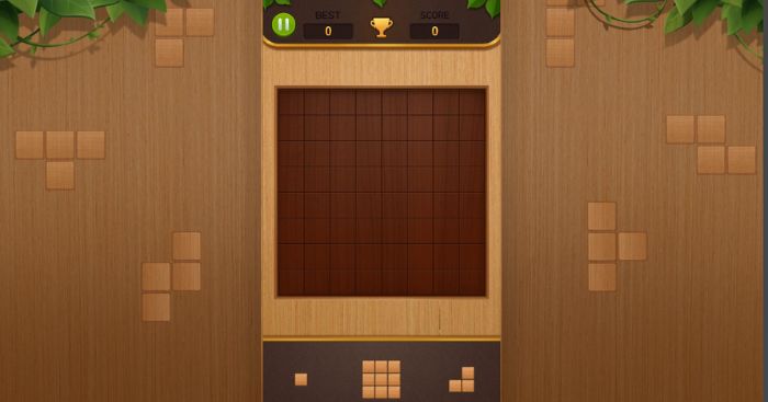 Đặt các khối gỗ vào bảng lưới 9x9 như trong Tetris, xếp chồng các khối để xóa hàng và cột