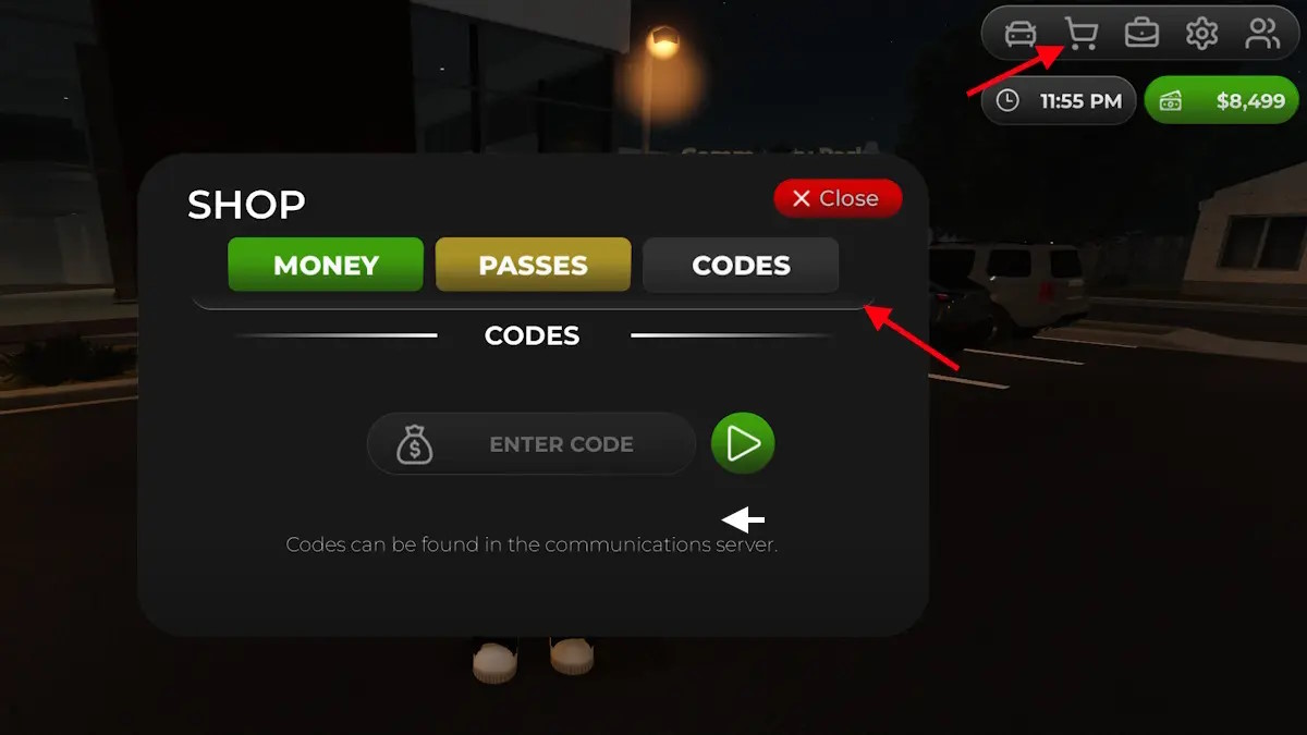 Màn hình đổi code Mojave Valley