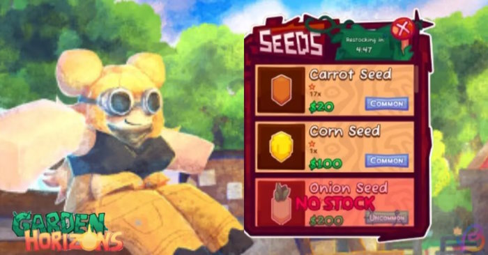 Theo dõi hạt giống trong Garden Horizons
