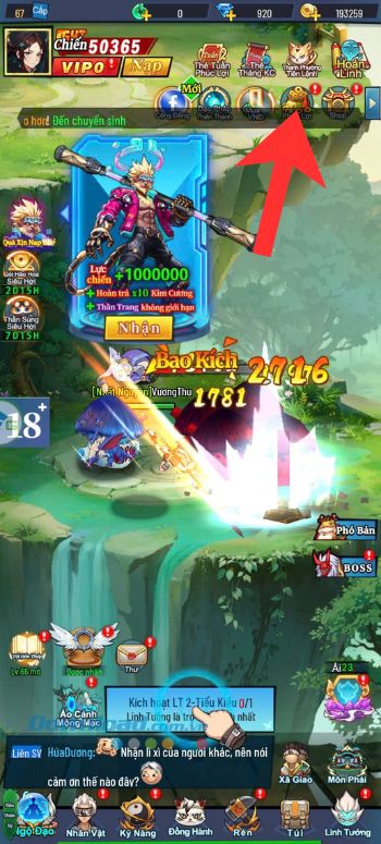 Ấn vào mục Phúc Lợi