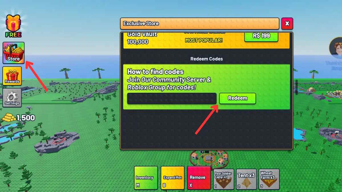 Hướng dẫn đổi code Tiny Empires