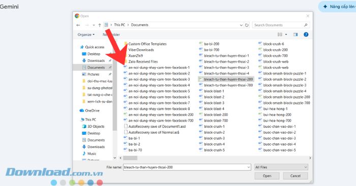 Lựa chọn hình ảnh bất kỳ từ thiết bị của bạn