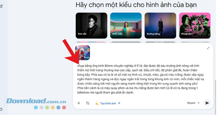 Nhập một trong những câu lệnh phía bên dưới