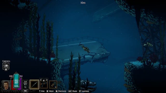 Khám phá một mê cung dưới nước với nhiều tàn tích chìm và quái vật