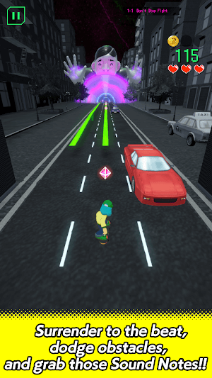 Chơi theo nhịp, né tránh chướng ngại và thu thập vật phẩm