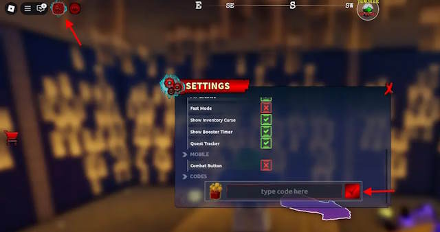 Cách nhập code Kaizen trên Roblox