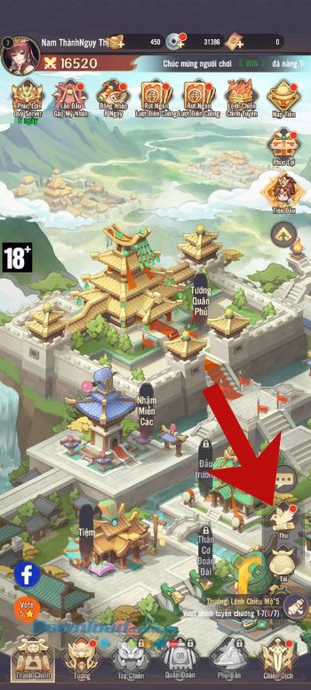 Nhấn vào mục Thư