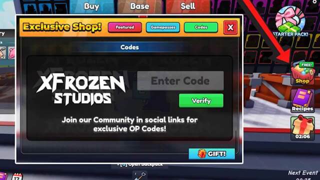 Cách nhập code Craft a Baddie